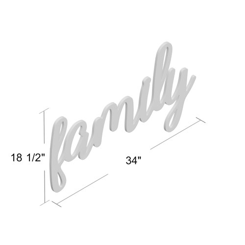 Gracie Oaks Solid + Manufactured Wood Text & Numbers Wall Decor